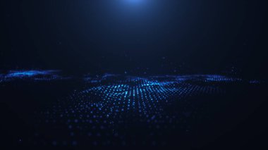 Bulanık odaklı ve süslemeli soyut fraktal dijital teknoloji arkaplanı