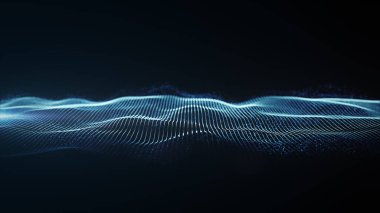 Bulanık odaklı ve süslemeli soyut fraktal dijital teknoloji arkaplanı