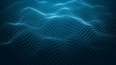 Bulanık odaklı ve süslemeli soyut fraktal dijital teknoloji arkaplanı