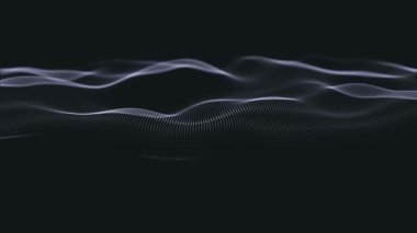 Soyut Dijital Ağ Şekli Fx Arkaplan Döngüsü / 4k Soyut bir fraktal dijital ağ arka planının bulanık odaksız döngü ile canlandırması