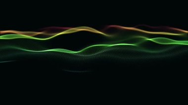 Soyut Dijital Ağ Şekli Fx Arkaplan Döngüsü / 4k Soyut bir fraktal dijital ağ arka planının bulanık odaksız döngü ile canlandırması