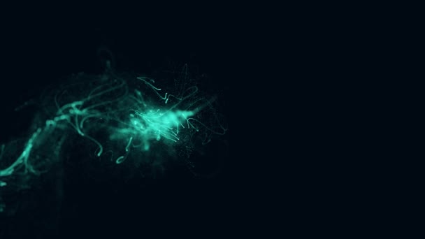 Abstract Fluid Particles Graphic Intro Achtergrond Animatie Van Een Abstract — Stockvideo