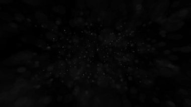 Soyut Fraktal Parçacıklar Patlama Noktalara Geçiş Arkaplanı / 4k animasyonu Fraktal parçacıklar kaostan Minimum Tasarım Nokta Şebekesi formuna yavaşça geçiş yaparak soyut bir geçiş arkaplanı
