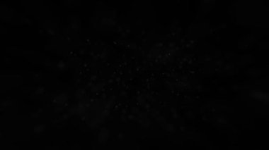 Soyut Fraktal Parçacıklar Patlama Noktalara Geçiş Arkaplanı / 4k animasyonu Fraktal parçacıklar kaostan Minimum Tasarım Nokta Şebekesi formuna yavaşça geçiş yaparak soyut bir geçiş arkaplanı