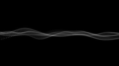 Soyut Dijital Ağ Şekli Fx Arkaplan Döngüsü / 4k Soyut bir fraktal dijital ağ arka planının bulanık odaksız döngü ile canlandırması