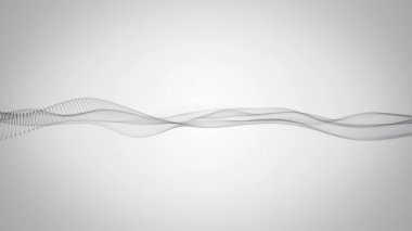 Soyut Dijital Ağ Şekli Fx Arkaplan Döngüsü / 4k Soyut bir fraktal dijital ağ arka planının bulanık odaksız döngü ile canlandırması