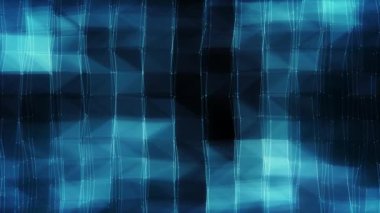 Soyut Hi-Tech Plexus Facets and Tiles Diamless Loop / 4k animasyonu soyut yüksek teknoloji arka planı pleksus yüzeyleri ve fayansları kusursuz hareket ve döngüler