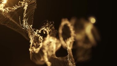 Soyut Akışkan Parçacıklar Grafiksel Giriş Arkaplan / 4k Soyut akışkan parçacıkların canlandırması arkaplan grafik tasarımı