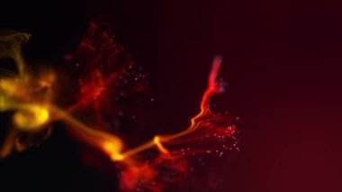 Soyut Akışkan Parçacıklar Grafiksel Giriş Arkaplan / 4k Soyut akışkan parçacıkların canlandırması arkaplan grafik tasarımı