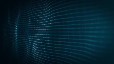 Soyut Dijital Ağ Şekli Fx Arkaplan Döngüsü / 4k Soyut bir fraktal dijital ağ arka planının bulanık odaksız döngü ile canlandırması
