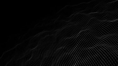 Soyut Dijital Ağ Şekli Fx Arkaplan Döngüsü / 4k Soyut bir fraktal dijital ağ arka planının bulanık odaksız döngü ile canlandırması