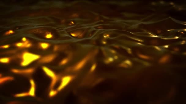 Abstract Gold Liquid Silk Texture Background Loop Animação Fundo Abstrato — Vídeo de Stock