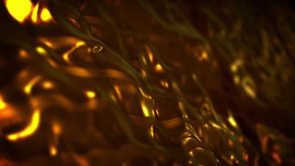 Abstrakcyjny Złoty Płynny Jedwab Tekstura Tło Pętla Animacja Abstrakcyjnego Tła — Wideo stockowe