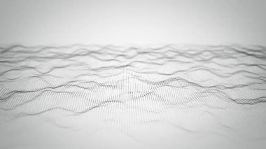 Soyut Dijital Ağ Şekli Fx Arkaplan Döngüsü / 4k Soyut bir fraktal dijital ağ arka planının bulanık odaksız döngü ile canlandırması