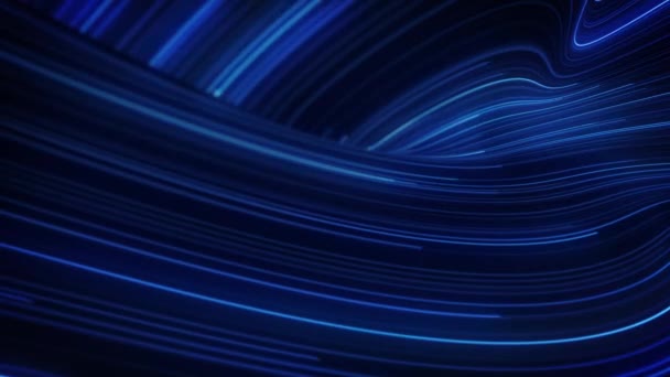 Patrones Cuerdas Luz Abstracta Flujo Fondo Bucle Animación Fondo Tecnología — Vídeos de Stock