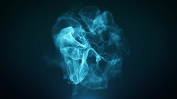 アブストラクト粒子光雲背景光粒子の雲ストロークと魔法の塵のシームレスなループを持つ抽象的な背景のループ 4Kアニメーション — ストック動画