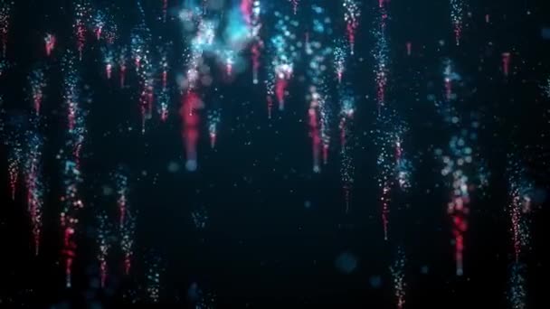 Abstrakte Falling Magic Particles Hintergrundschleife Animation Eines Abstrakten Hintergrunds Mit — Stockvideo