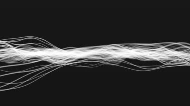 Soyut Dijital Ağ Şekli Fx Arkaplan Döngüsü / 4k Soyut bir fraktal dijital ağ arka planının bulanık odaksız döngü ile canlandırması