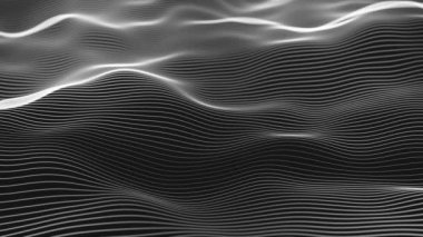 Soyut Dijital Ağ Şekli Fx Arkaplan Döngüsü / 4k Soyut bir fraktal dijital ağ arka planının bulanık odaksız döngü ile canlandırması