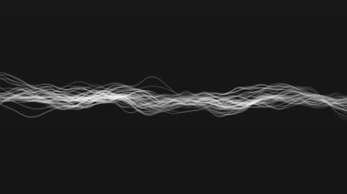 Soyut Dijital Ağ Şekli Fx Arkaplan Döngüsü / 4k Soyut bir fraktal dijital ağ arka planının bulanık odaksız döngü ile canlandırması