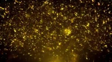 Soyut Akışkan Fraktal Parçacıklar Arkaplan / 4k renkli soyut fraktal arkaplan akışkan dokusu ve yüzen parçacıkların canlandırması