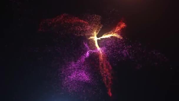 Abstrait Starburst Fond Espace Animation Fond Abstrait Feu Artifice Starburst — Video