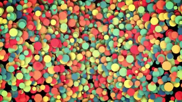 Cercles Colorés Abstraits Boucle Arrière Plan Animation Fond Abstrait Avec — Video