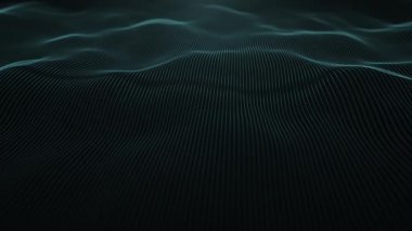 Soyut Dijital Ağ Şekli Fx Arkaplan Döngüsü / 4k Soyut bir fraktal dijital ağ arka planının bulanık odaksız döngü ile canlandırması