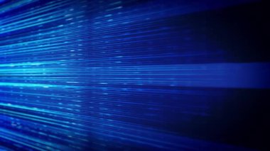 Soyut 3d Dijital Yüksek Teknoloji Arkaplan Döngüsü / 4k soyut bir 3d teknoloji arka planının çizgiler ve noktalar bilgisel döngü kayması