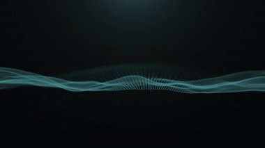 Soyut Dijital Ağ Şekli Fx Arkaplan Döngüsü / 4k Soyut bir fraktal dijital ağ arka planının bulanık odaksız döngü ile canlandırması