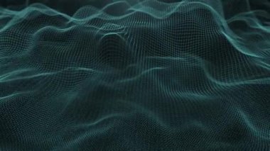 Soyut Dijital Ağ Şekli Fx Arkaplan Döngüsü / 4k Soyut bir fraktal dijital ağ arka planının bulanık odaksız döngü ile canlandırması