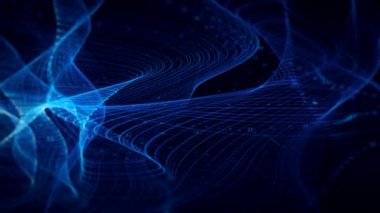 Soyut Akan Parçacık Çizgileri Veri Kavrama Arkaplan Döngüsü