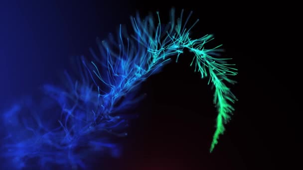 Abstract Fluid Particles Graphic Intro Achtergrond Animatie Van Een Abstract — Stockvideo