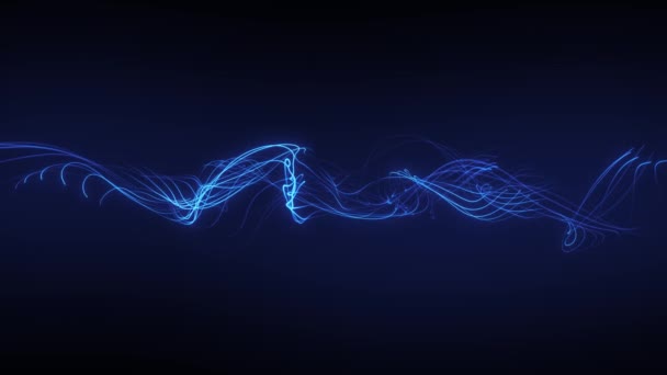 Абстрактні Фрактальні Сітки Струни Loop Анімація Абстрактного Анімованого Красивого Фону — стокове відео