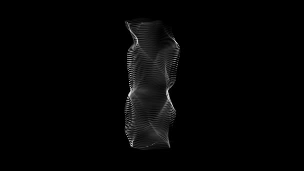 Abstract Digital Mesh Shape Background Loop Animation Abstract Fractal Digital — Αρχείο Βίντεο