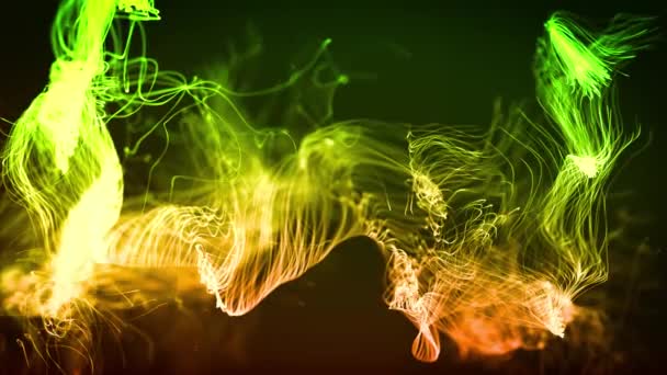 アブストラクト流体粒子グラフィック背景光フレアをシームレスにループさせる抽象的なスローモーション流体粒子のループ 4Kアニメーション背景グラフィックデザイン — ストック動画