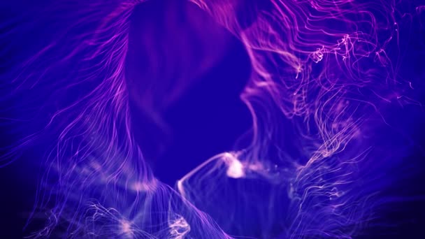 Abstract Fluid Particles Graphic Background Loop Animation Ενός Αφηρημένου Αργής — Αρχείο Βίντεο