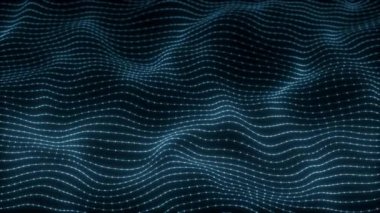 Soyut Dijital Ağ Şekli Fx Arkaplan Döngüsü / 4k Soyut bir fraktal dijital ağ arka planının bulanık odaksız döngü ile canlandırması