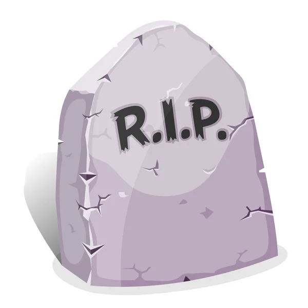 Pedra do túmulo dos desenhos animados com RIP —  Vetores de Stock