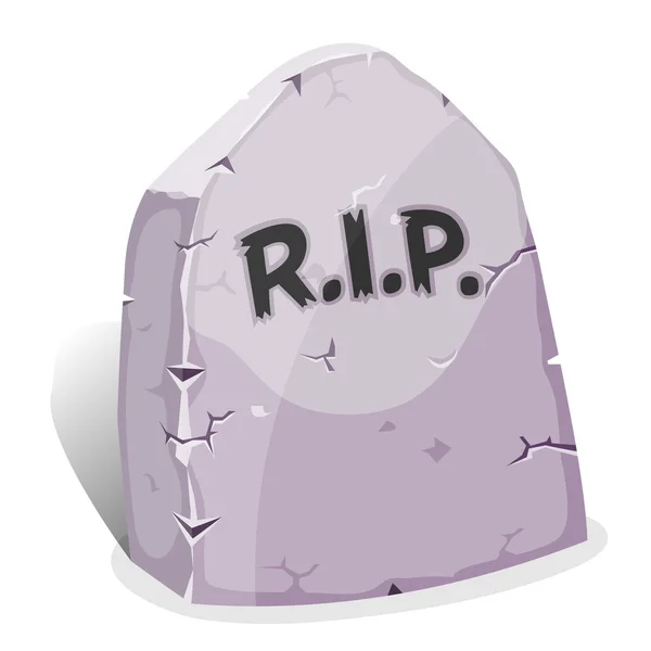 Cartoon Tombstone met Rip — Stockvector