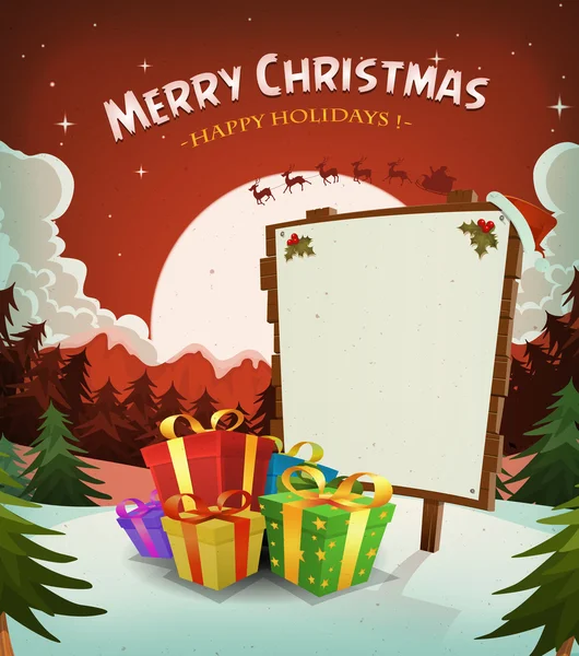 Merry Christmas Holidays Background — Stock Vector