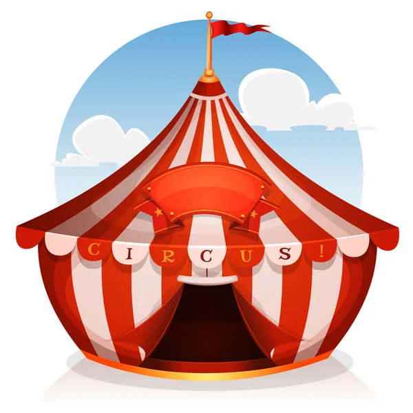 Big Top Circus with Banner — стоковый вектор