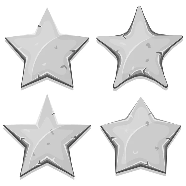 Stone Stars Icons for Ui Game — стоковый вектор