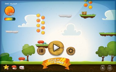 Tablet için platform oyun kullanıcı arabirimi