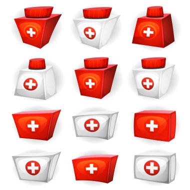 Medicine Box Icons For Ui Game clipart