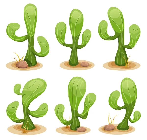 Conjunto de cactus mexicano — Vector de stock