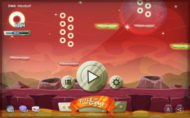 Bilim-kurgu Platform oyun kullanıcı arabirimi Tablet için