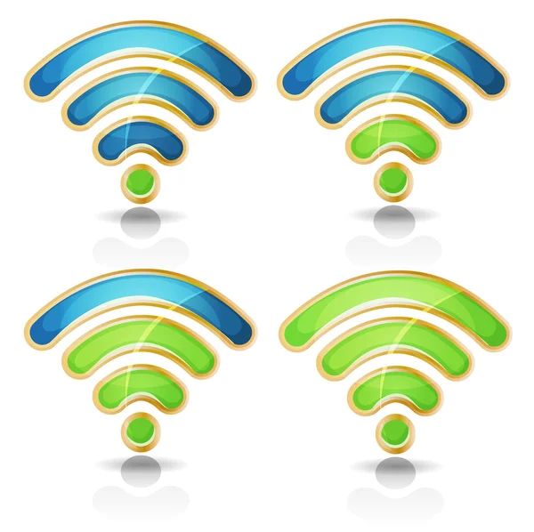 Wifi Icons Set For Tablet PC Ui Game — Stock Vector