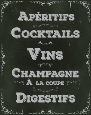 French Restaurant Beverage Background