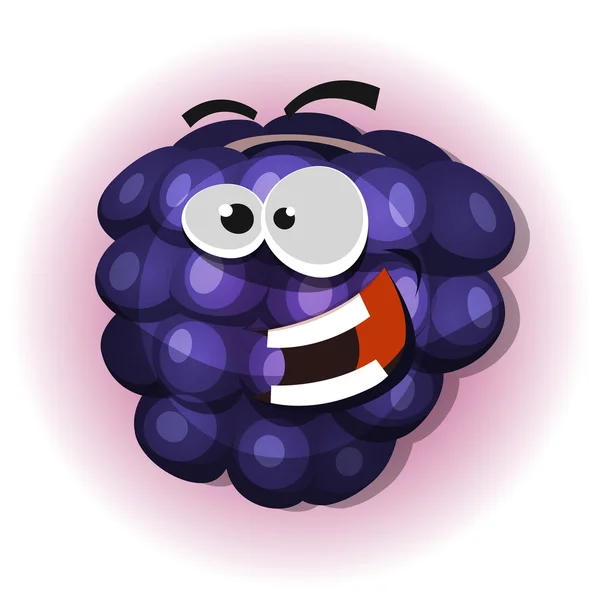 Funny Blackberry Character For Jelly Label — Wektor stockowy